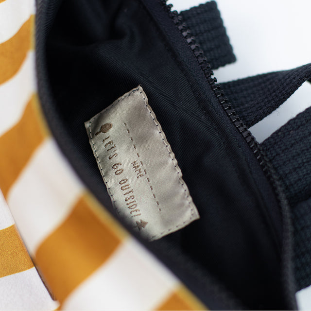 Kids backpack - Striped yellow and white